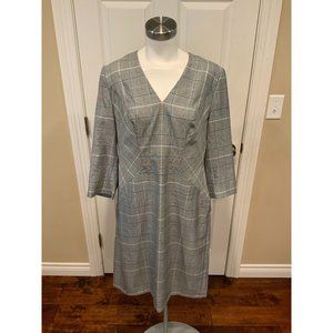 Escada Black & White Prince of Wales Check Dress, Size 8 (US) 40 (EU) NWT!